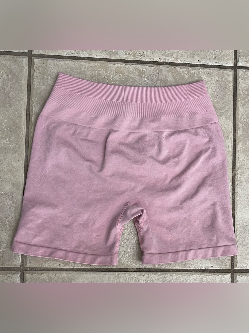 CELER Womens High-Waist Seamless Pink Workout Shorts, Size M
